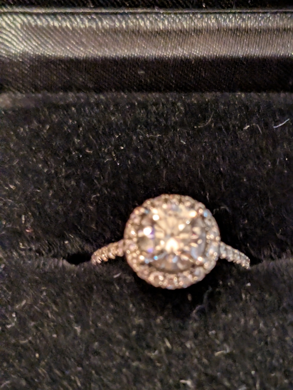 14k WG 1.35 Ct Diamond Ring Color H VS2 - Picture 4 of 7